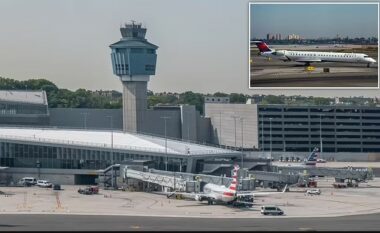 Krahu i aeroplanit të Delta Airilines përplaset në pistën e aeroportit LaGuardia të Nju Jorkut – nuk raportohet për të lënduar