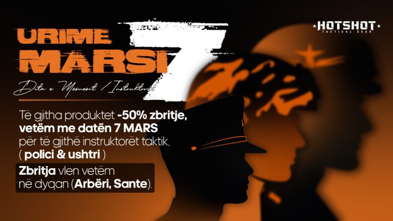 Mësuesit e sigurisë - Zbritje 50% për instruktorët e policisë dhe ushtrisë në Melodia PX më 7 Mars