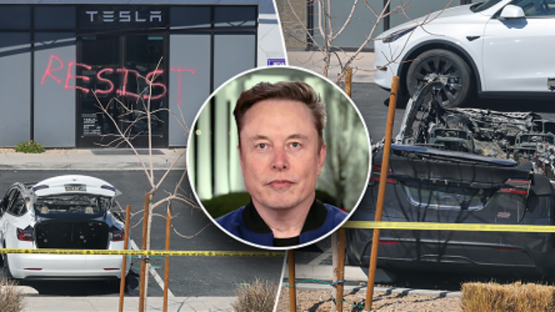 Elon Musk thotë se është i tronditur nga niveli i urrejtjes dhe vandalizmit që po ndodhë ndaj Tesla-s