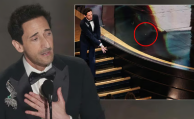 Adrien Brody pështyn çamçakëzin në Oscar dhe ia hedh të dashurës së tij, shkakton një sërë reagimesh