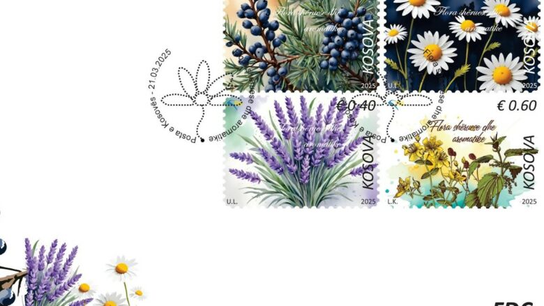 Kamomili, Kantarioni, Lavanda e Dëllinja e Zezë - flora shëruese dhe aromatike, vihen në qarkullim pullat postare