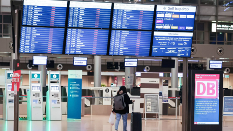 Një grevë njëditore shkakton anulimin e shumicës së fluturimeve në aeroportet në të gjithë Gjermaninë