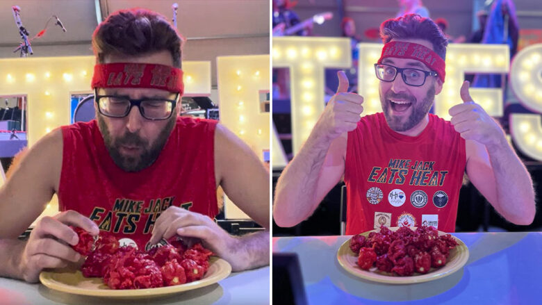 Canadian breaks world record for eating most chili peppers - Telegraph -  Telegraph